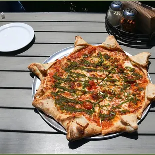 Margherita Pizza, Amazing Sourdough Crust!