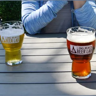 LB Blonde and a Red Ale