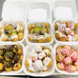 Top with icing donuts hole