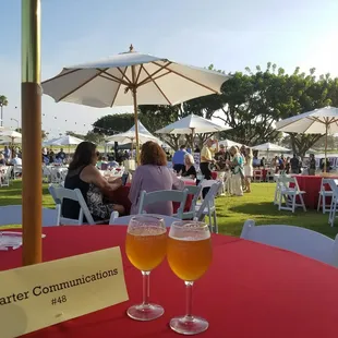 tables and umbrellas