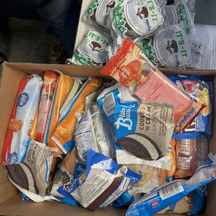a box of snacks