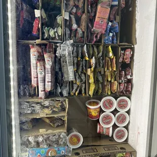 a refrigerator full of candy