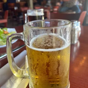 Pacifico bottle served with a cold glass