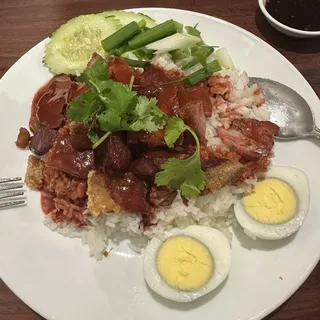 Khao Moo Daeng (Thai style red bbq pork)