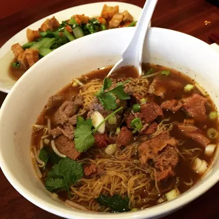 Crispy Pork with Chinese Broccoli over Rice