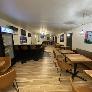 the inside of a restaurant