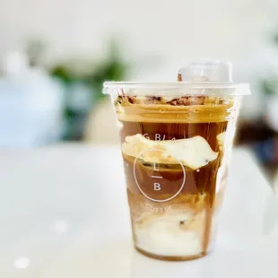 Iced Einspänner: short latte &amp; house made hazelnut cream :)