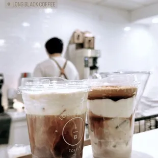 mango cream cold brew $5.95 | iced einspänner $5.5 IG: @parkmunchies