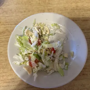 Green salad with lettuce and tomato&apos;s