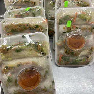 Ground pork spring rolls