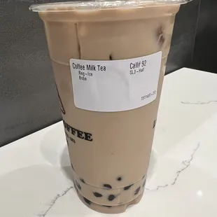 Coffee milk tea w/ boba