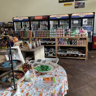 Cases with perishables.