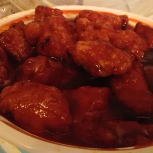 Free general tso chicken with orders over $35, and yes, we did. Oh my!