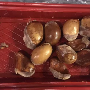 Musang king durian update: 10 seeds (some thin seeds, most larger round seeds) from 4 segments of flesh.
