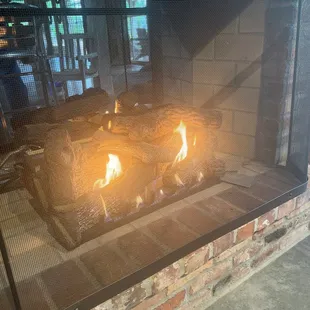 Fireplace inside the nursery