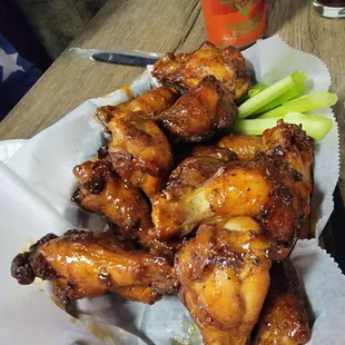 Kickin Bourbon Wings