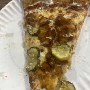 Nashville hot chicken pizza.
