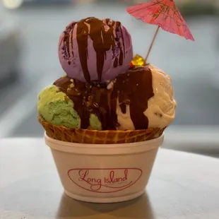 ice cream and chocolate