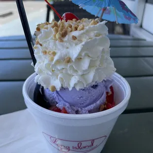 Taro and huckleberry heavenly goodness