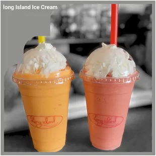 two cups of ice cream