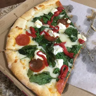 Italian flag pie w/ pepperoni