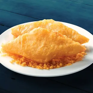 a plate of fish and chips