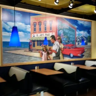 interior, sushi and sashimi