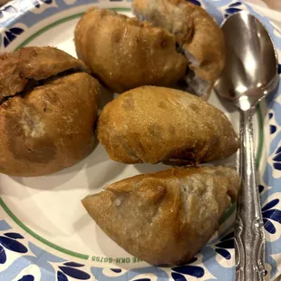 They gave me dessert for my birthday! Fried Sweet Taro Dumplings.