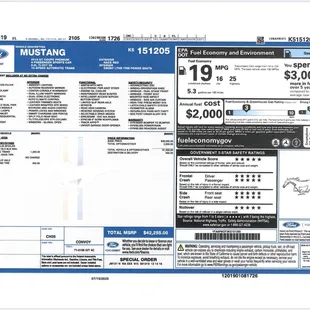 The American invoice for the local vehicle I was interested in (supplied by their salesman Mike Bayard).