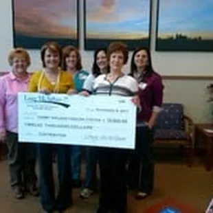 Long McArthur was glad to raise over $10,000 for Breast Cancer Awareness for the Tammy Walker Cancer Center.