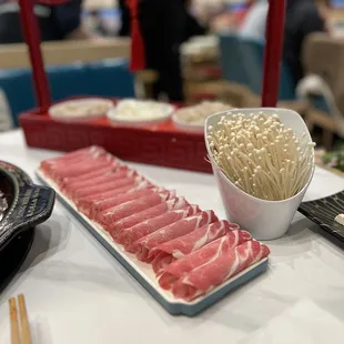 Lamb &amp; Enoki Mushrooms