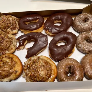 The dozen (that&apos;s my bite out of the yeast donut).