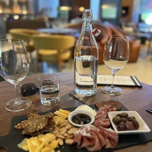 Charcuterie board with our tasting