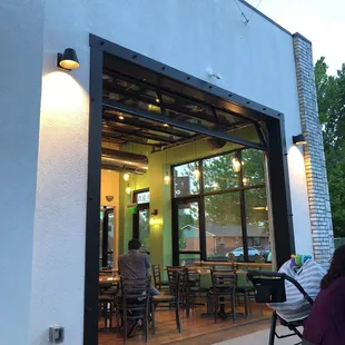 outside