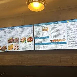 Bright clear menu with simple descriptions