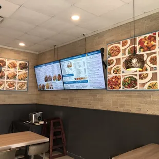 menus on the wall