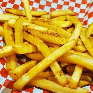 a basket of french fries