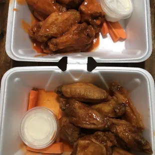 Hot, and honey hot wings