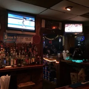 Left side of the bar