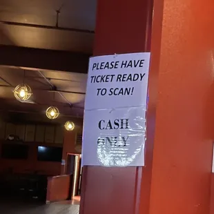 Cash only