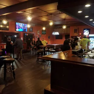 Upper-level bar/lounge area before it started filling up.