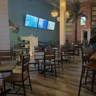 the inside of a restaurant