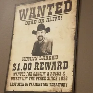 The owner. Pretty funny. We found him, no dollar.