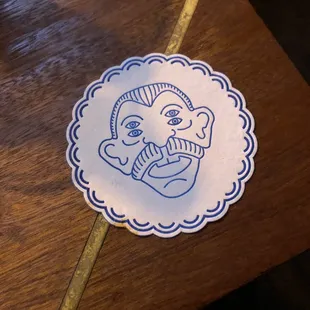 a drawing of a man with a mustache