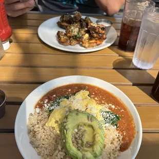 Breakfast Bowl Blue Plate Wings