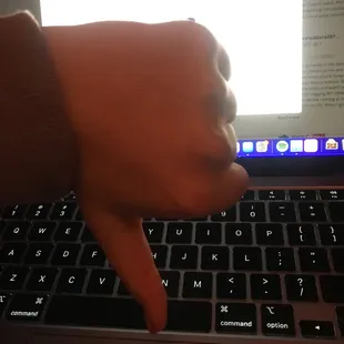 thumbs down
