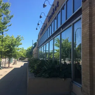 the outside of the building