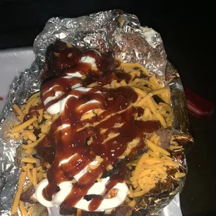 a plate of food on a table