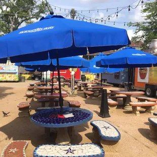 sushi and sashimi, outside