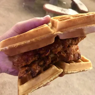 Chicken &amp; waffles = yum